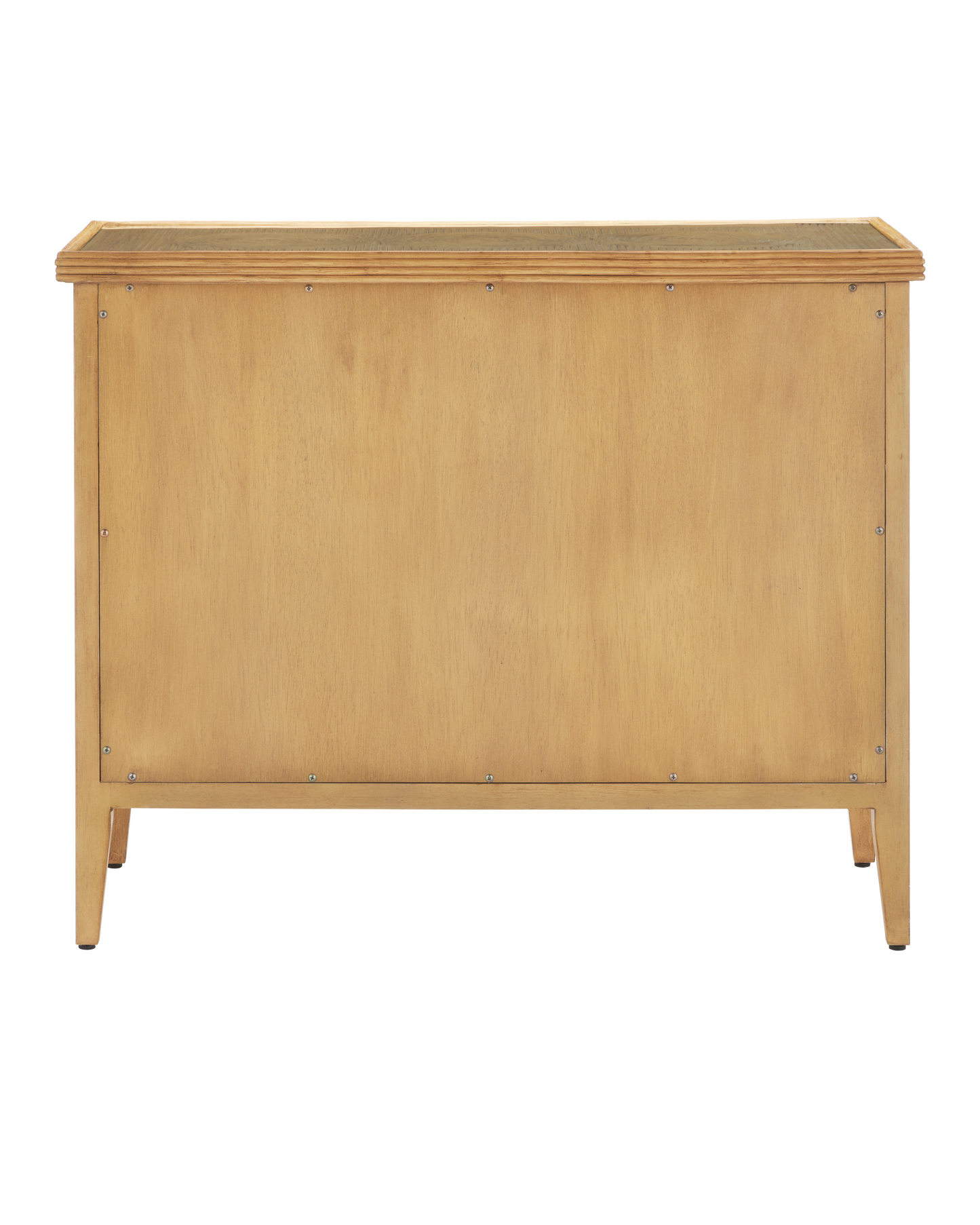 38 in. Santos Sea Sand Wood and Glass Brown Chest