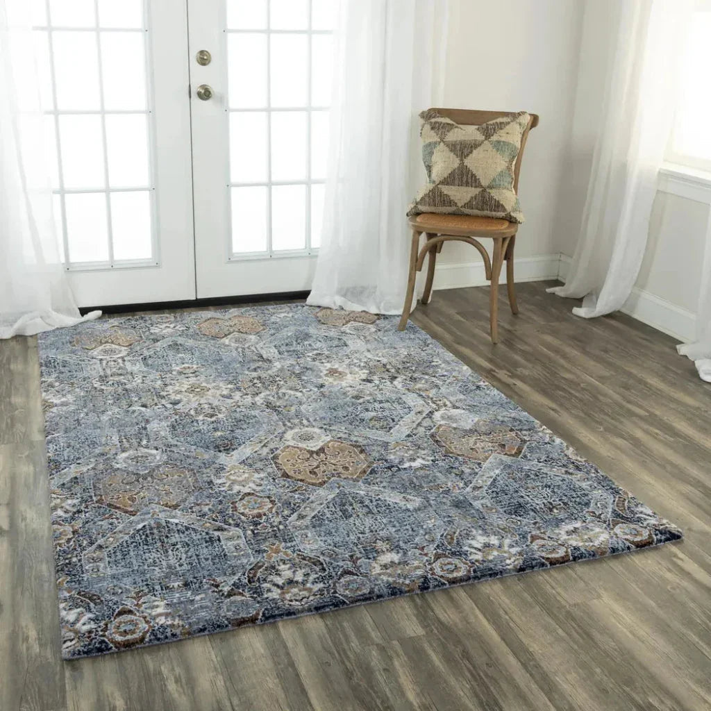 Behr Geometric Gray Large Area Rugs For Living Room -- gray