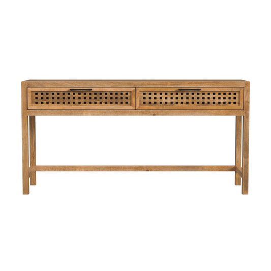 Pentak Wood Brown Rectangular Console Table