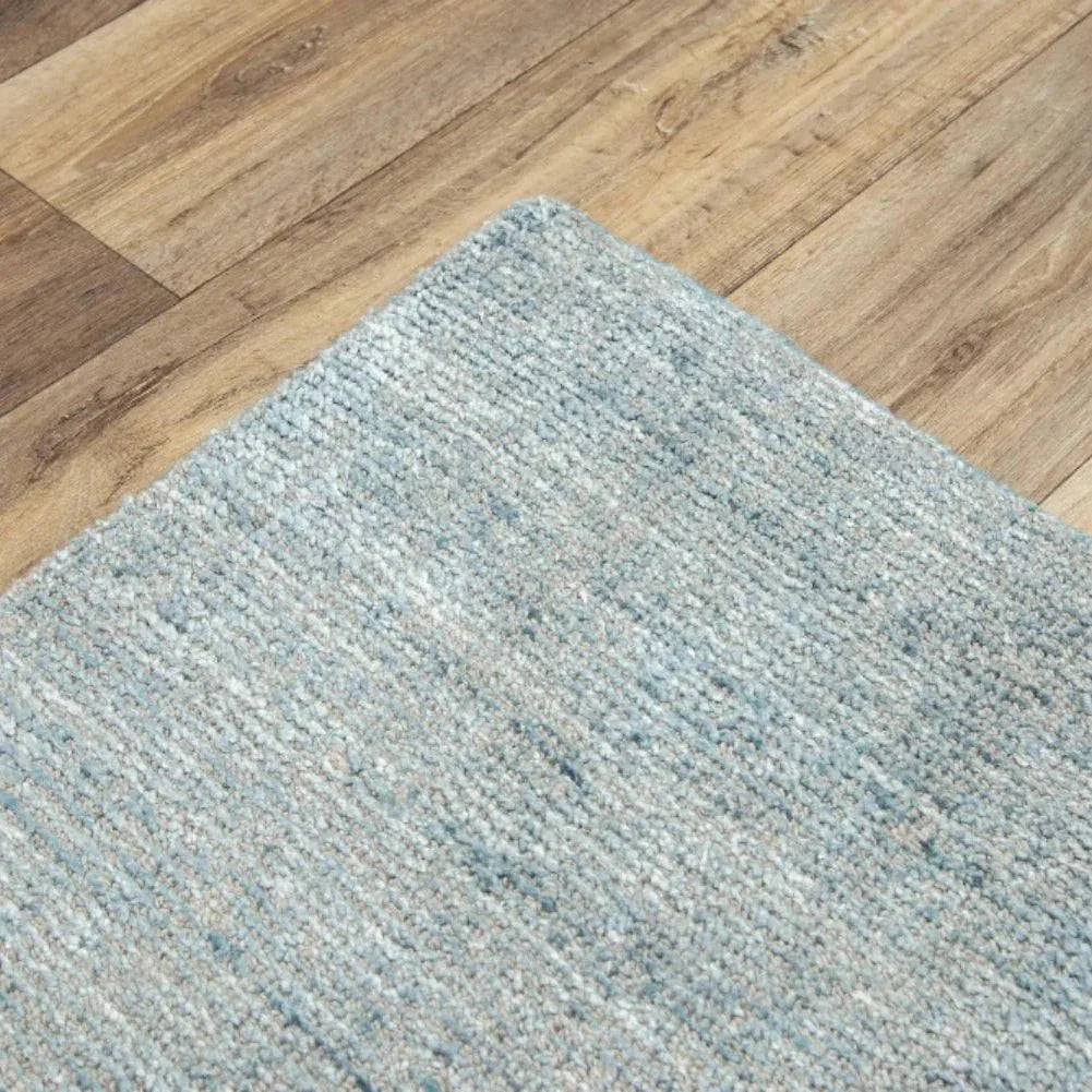 Bamb Solid Blue Area Rugs For Living Room -- blue