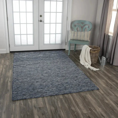 Byes Stripe Blue Area Rugs For Living Room -- blue