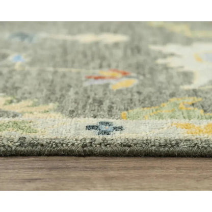 Coco Floral Gray Large Area Rugs For Living Room -- gray