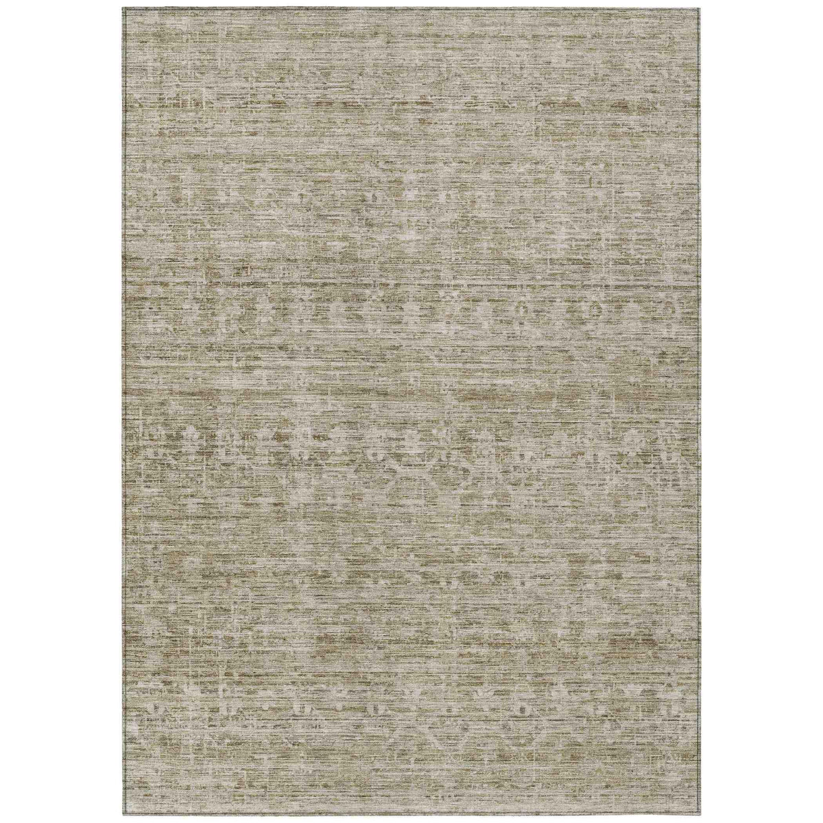 Irion Taupe Washable Indoor-Outdoor Rug
