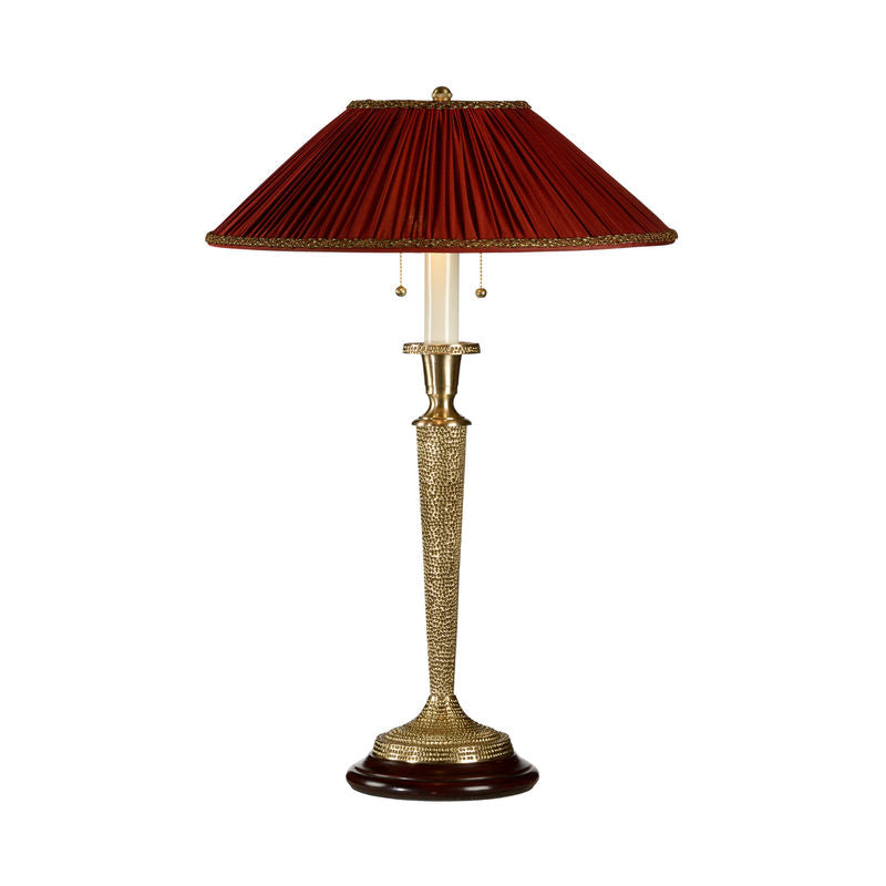 Wildwood Jeweler'S Hammer Gold Finish Candlestick Table Lamp