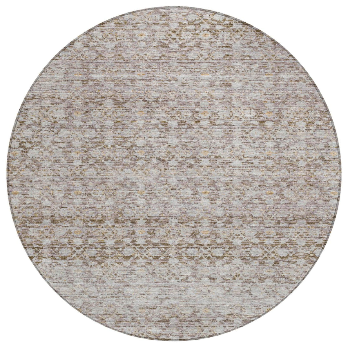 Irior Brown Washable Indoor-Outdoor Rug