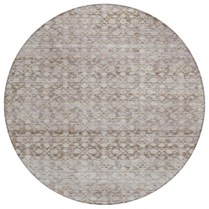 Irior Brown Washable Indoor-Outdoor Rug