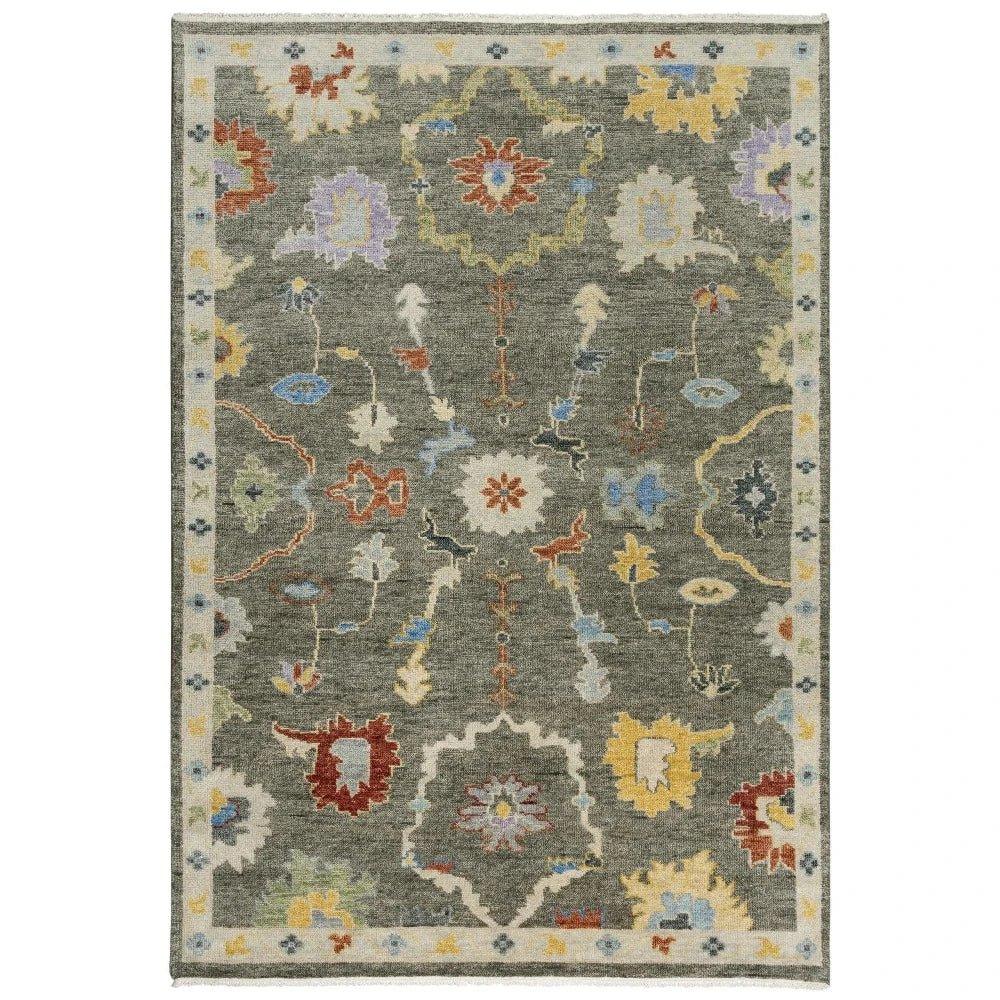 Coco Floral Gray Large Area Rugs For Living Room