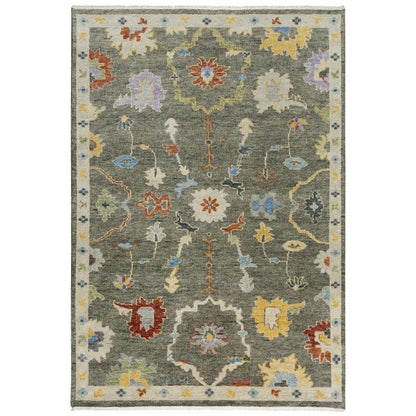 Coco Floral Gray Large Area Rugs For Living Room