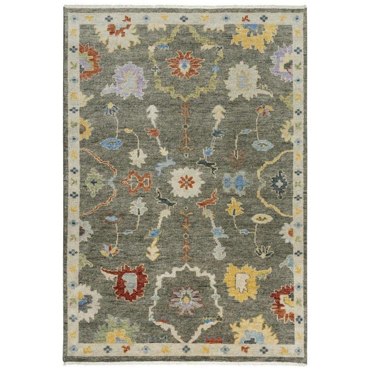 Coco Floral Gray Large Area Rugs For Living Room