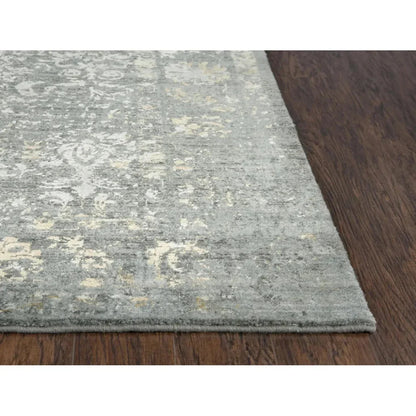 Chuc Border Gray Large Area Rugs For Living Room -- gray