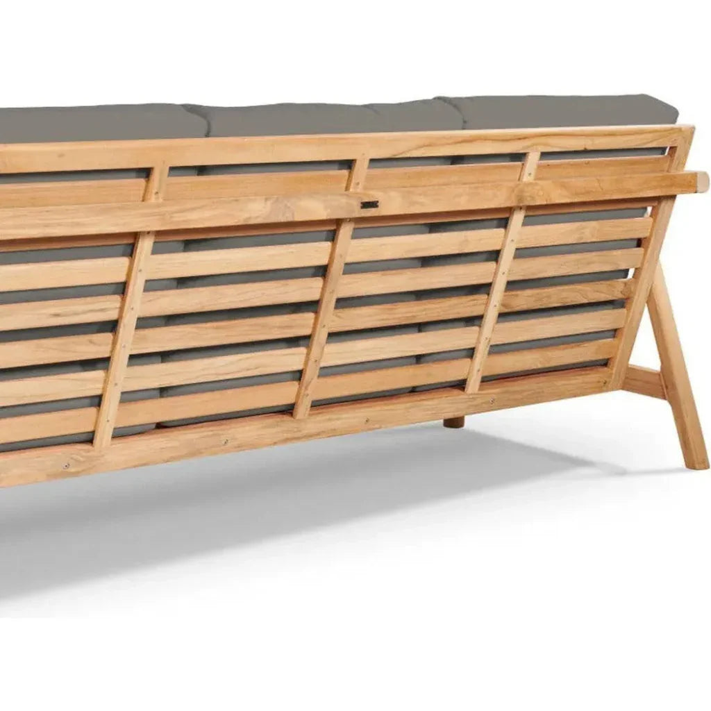 Aalto 86-inch Teak Deep Outdoor Couch with Sunbrella Cu -- view 11