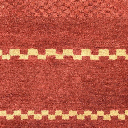 Burr Wool Red Hallway Kitchen Runner Rug -- red