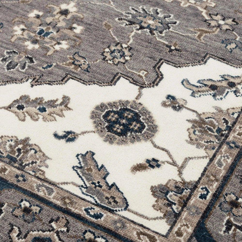 Broc Medallion Gray/ Large Area Rugs For Living Room - LOOMLAN - LOOMLAN - Area Rugs