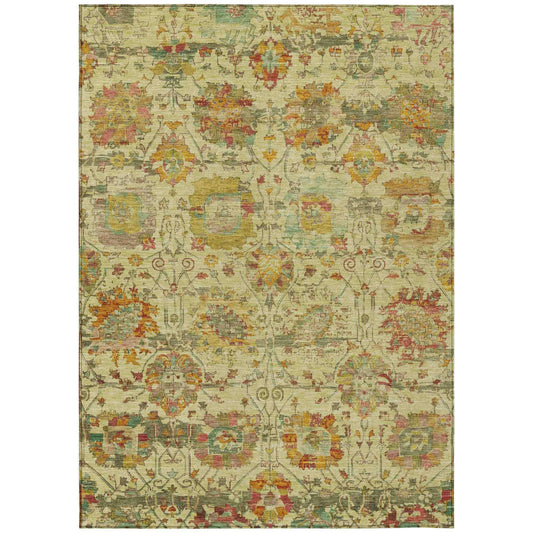 Haelira Gold Washable Indoor-Outdoor Rug