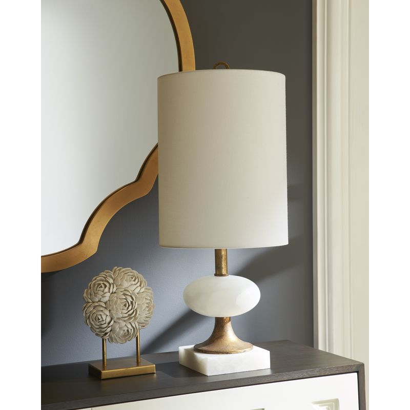 Chelsea House Charlotte Natural White Alabaster Table Lamp