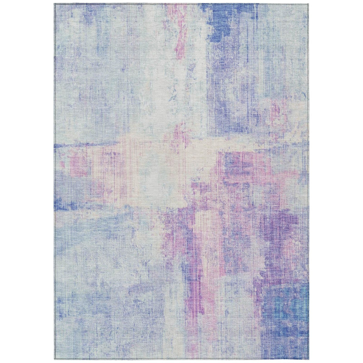 Jaelor Blue Washable Indoor-Outdoor Rug