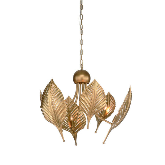 Wildwood Foglia Di Palma Gold Six-Light Chandelier