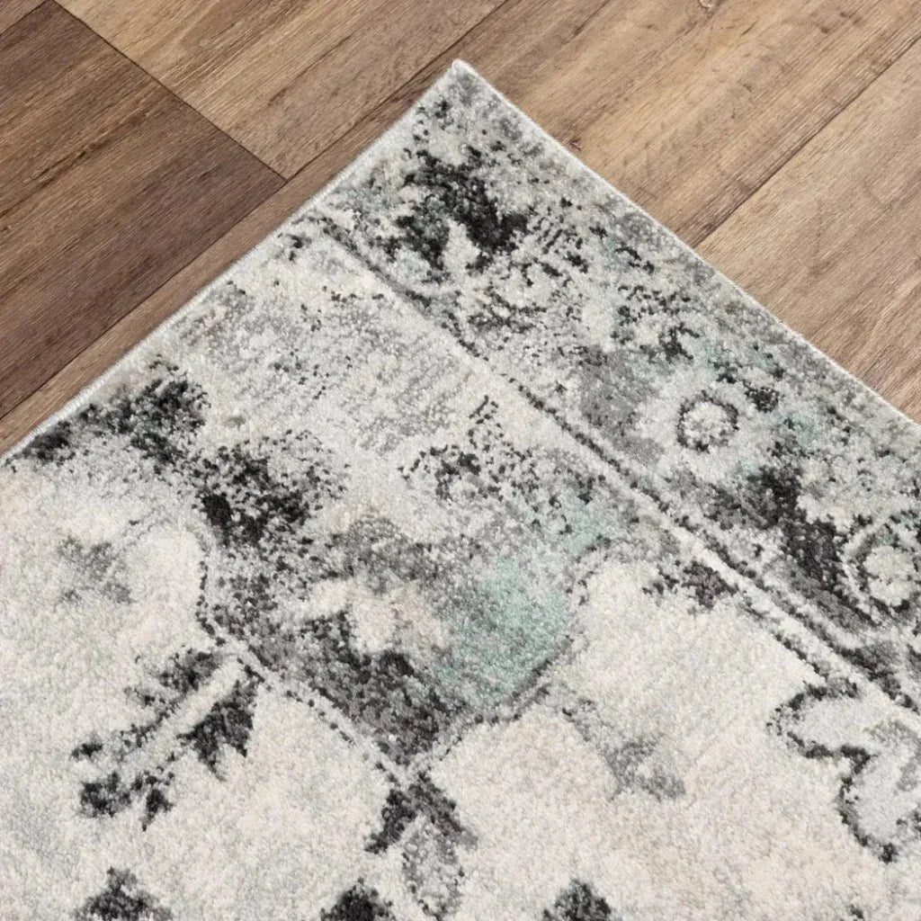 Chun Medallion Gray Kitchen Hallway Runner Rug - LOOMLAN - LOOMLAN - Area Rugs