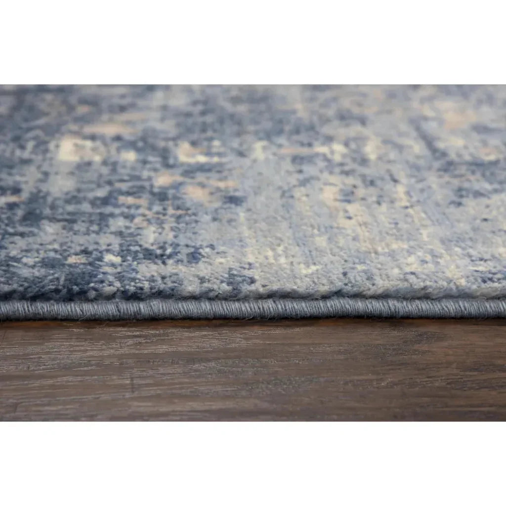 Curn Floral Blue Large Area Rugs For Living Room - LOOMLAN - LOOMLAN - Area Rugs