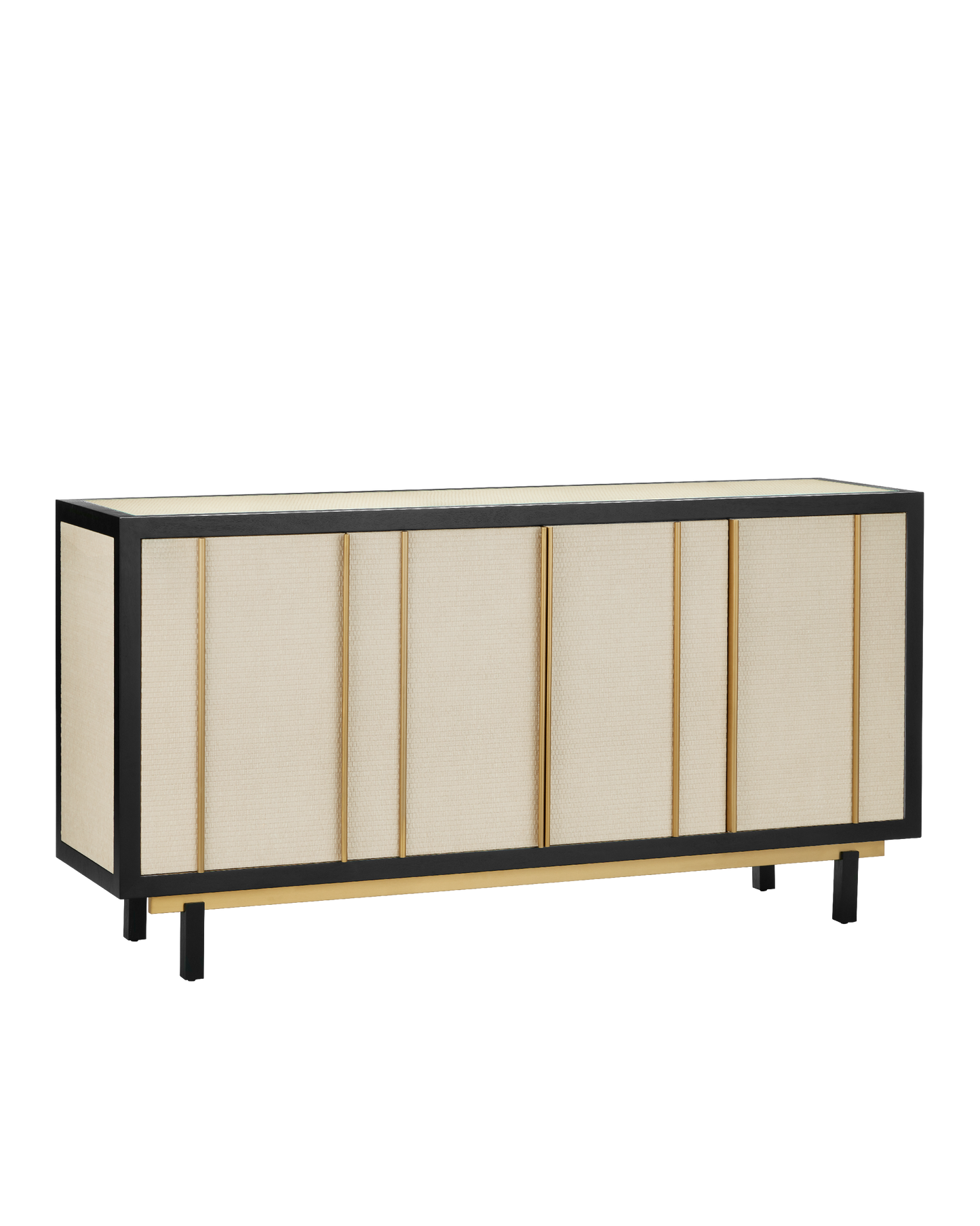 Deanna Wood and Raffia Ivory Credenza