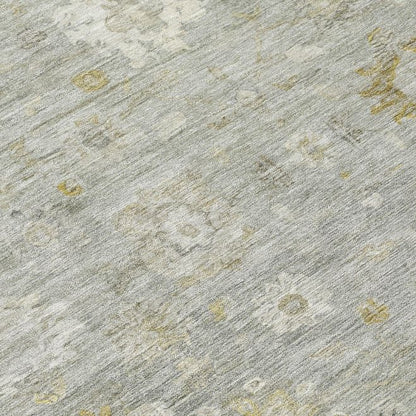 Laeara Green Washable Indoor-Outdoor Rug