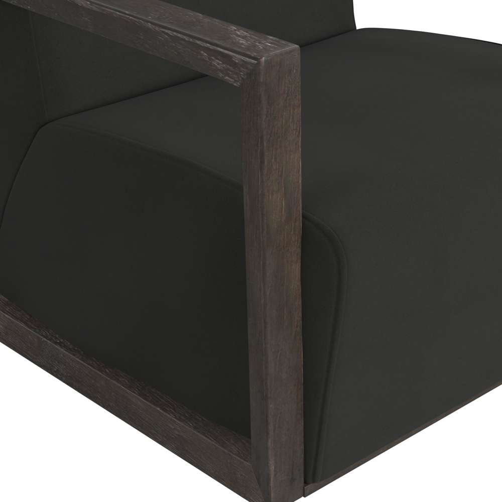 Asher Wood Black Accent Arm Chair - view 6