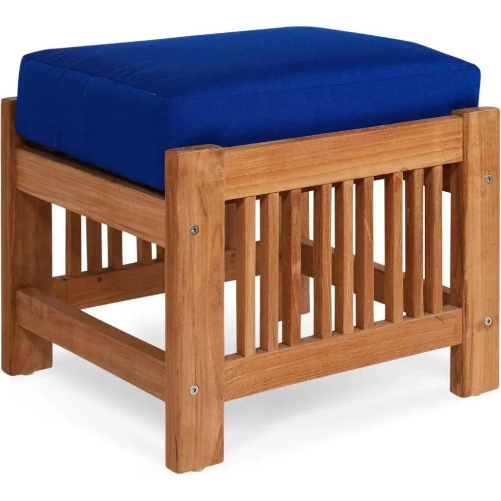 Soleil 2PC Teak Outdoor Lounge Set Sunbrella Cushion -- view 9