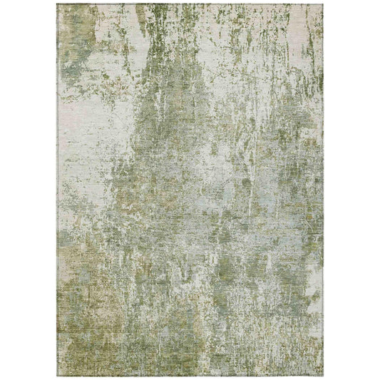 Kaelion Green Washable Indoor-Outdoor Rug