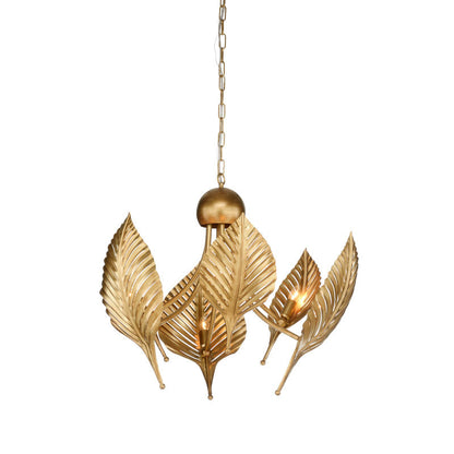 Wildwood Foglia Di Palma Gold Six-Light Chandelier