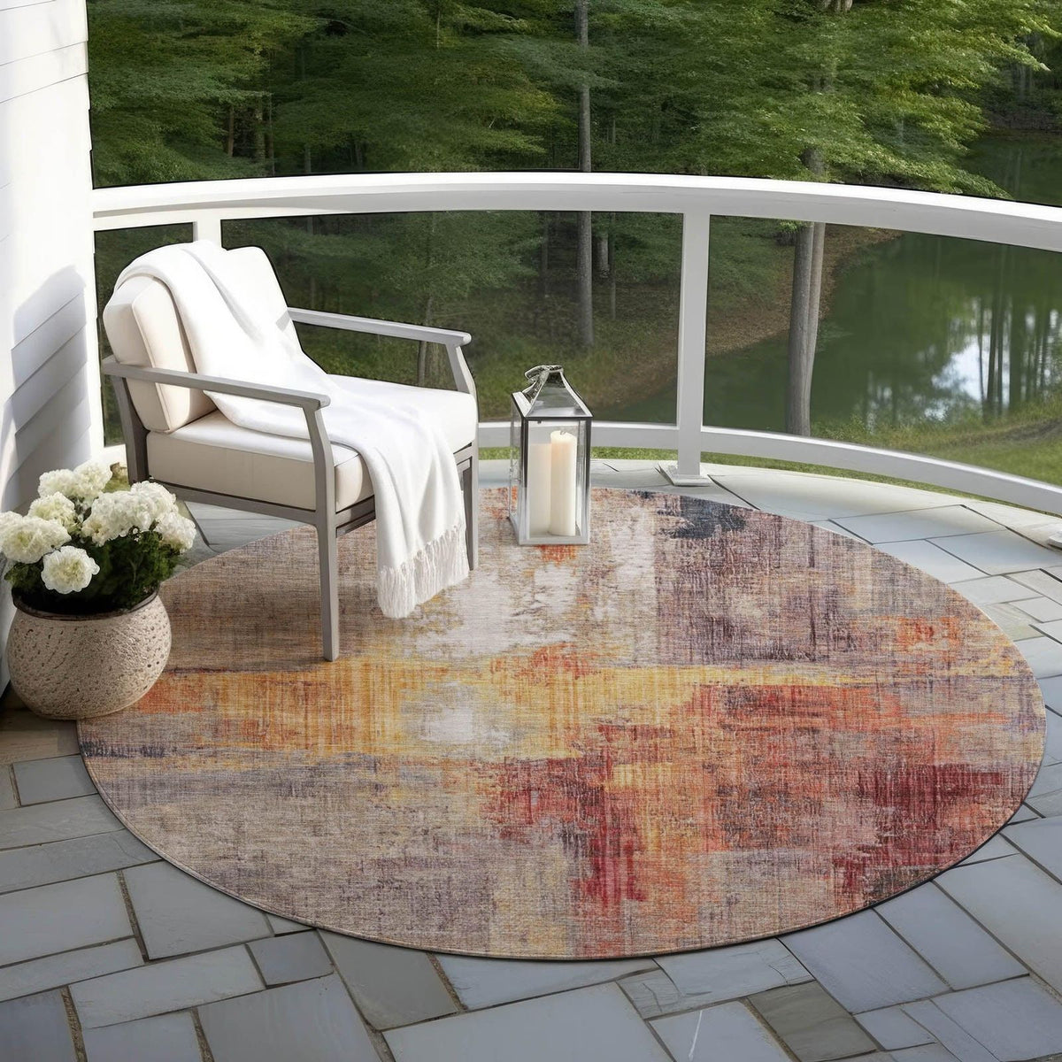 Jaelor Brown Washable Indoor-Outdoor Rug