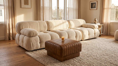 Todd Brown Leather Ottoman - view 3