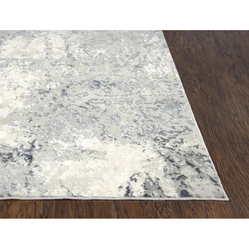Brai Abstract Gray Kitchen Hallway Runner Rug -- gray