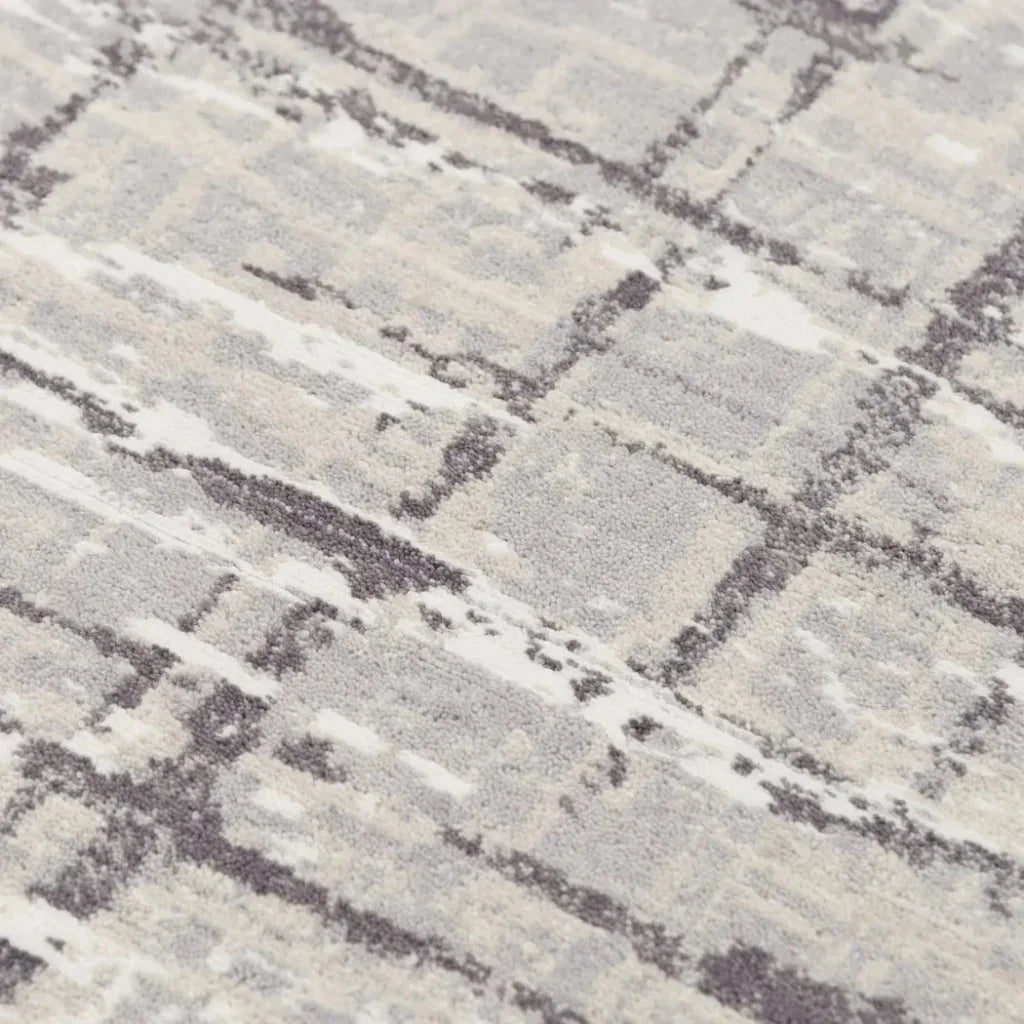 Baan Abstract / Gray Large Area Rugs For Living Room -- gray