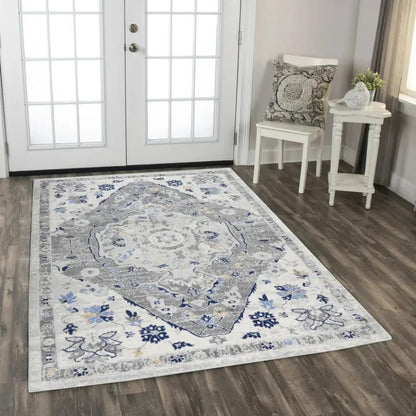 Dang Medallion Gray Kitchen Hallway Runner Rug -- gray