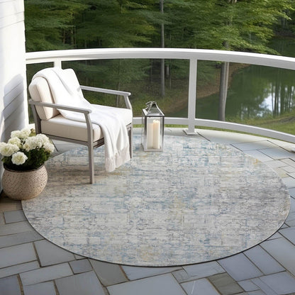 Kaelien Ivory Washable Indoor-Outdoor Rug