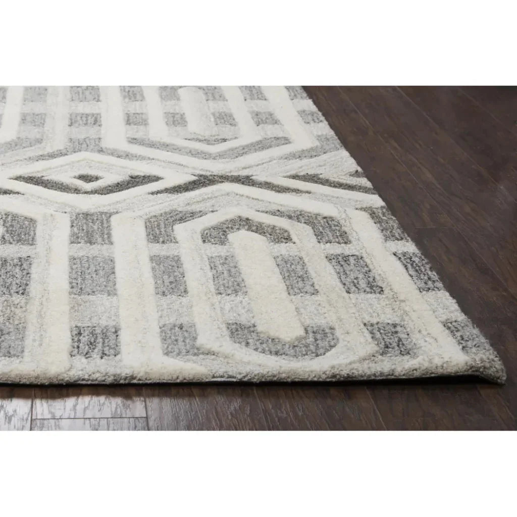 Clap Geometric Gray Large Area Rugs For Living Room -- gray