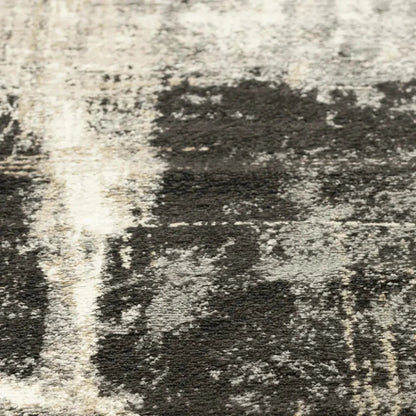 Comm Abstract Gray Kitchen Hallway Runner Rug - LOOMLAN - LOOMLAN - Area Rugs