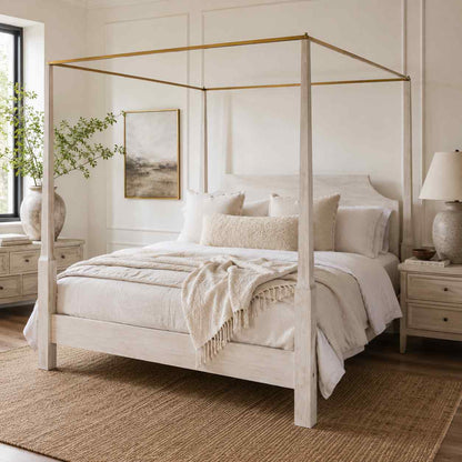 Clarisse Organic Wooden King Bed - view 3