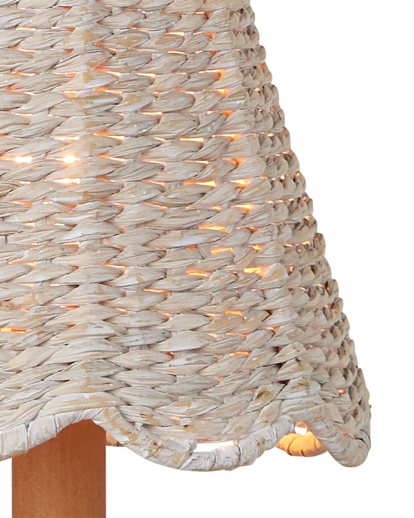 Annabelle Whitewashed Seagrass Tapered Chandelier Shade