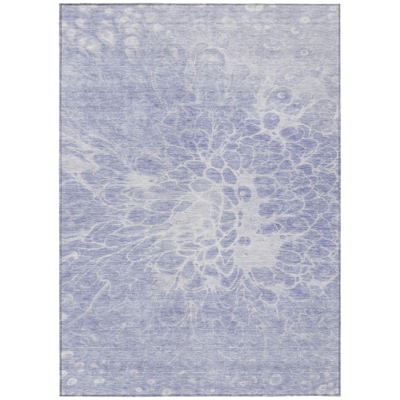 Fluid Drift Lavender Washable Indoor-Outdoor Rug