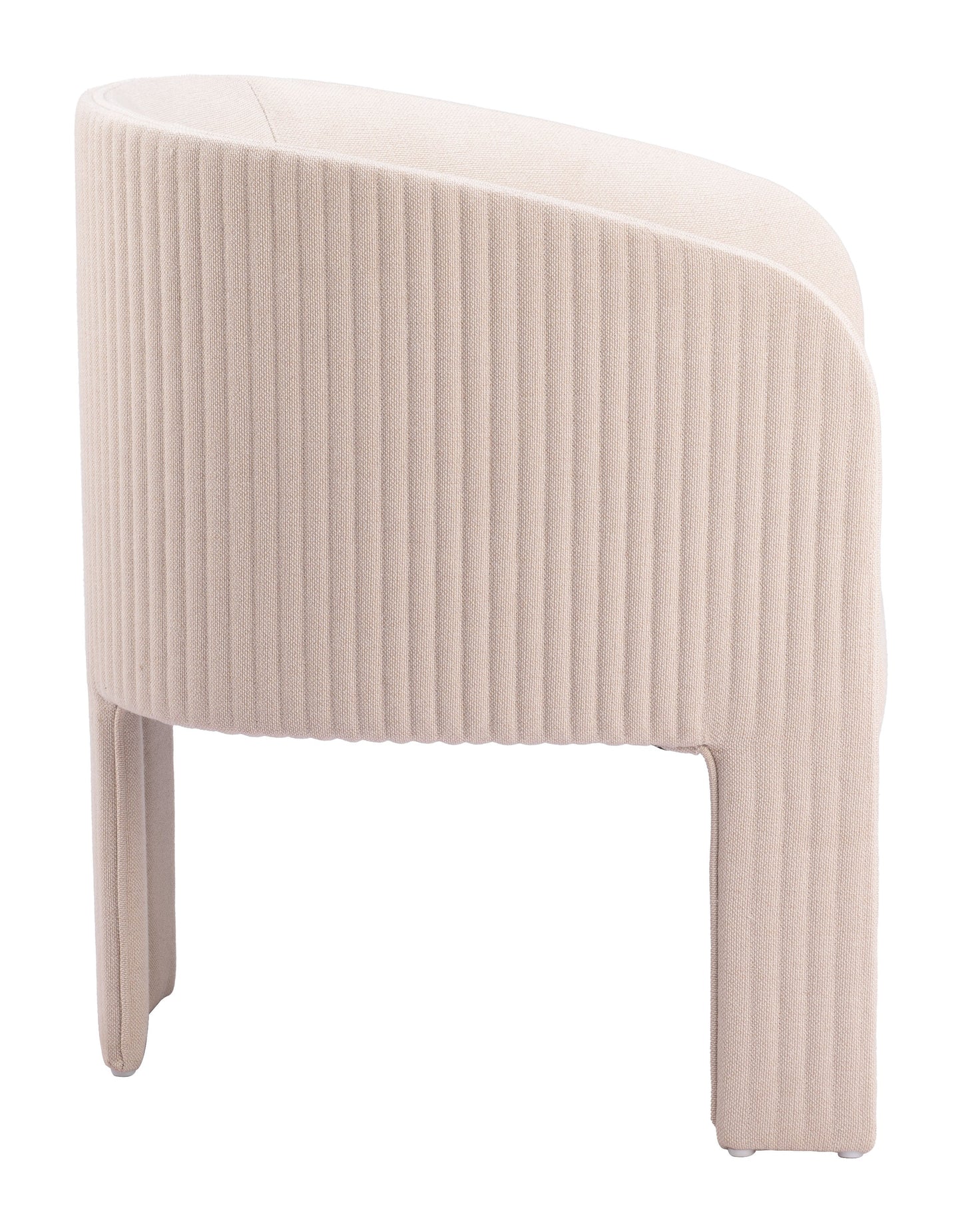 Hull Wood Beige Armless Accent Chair