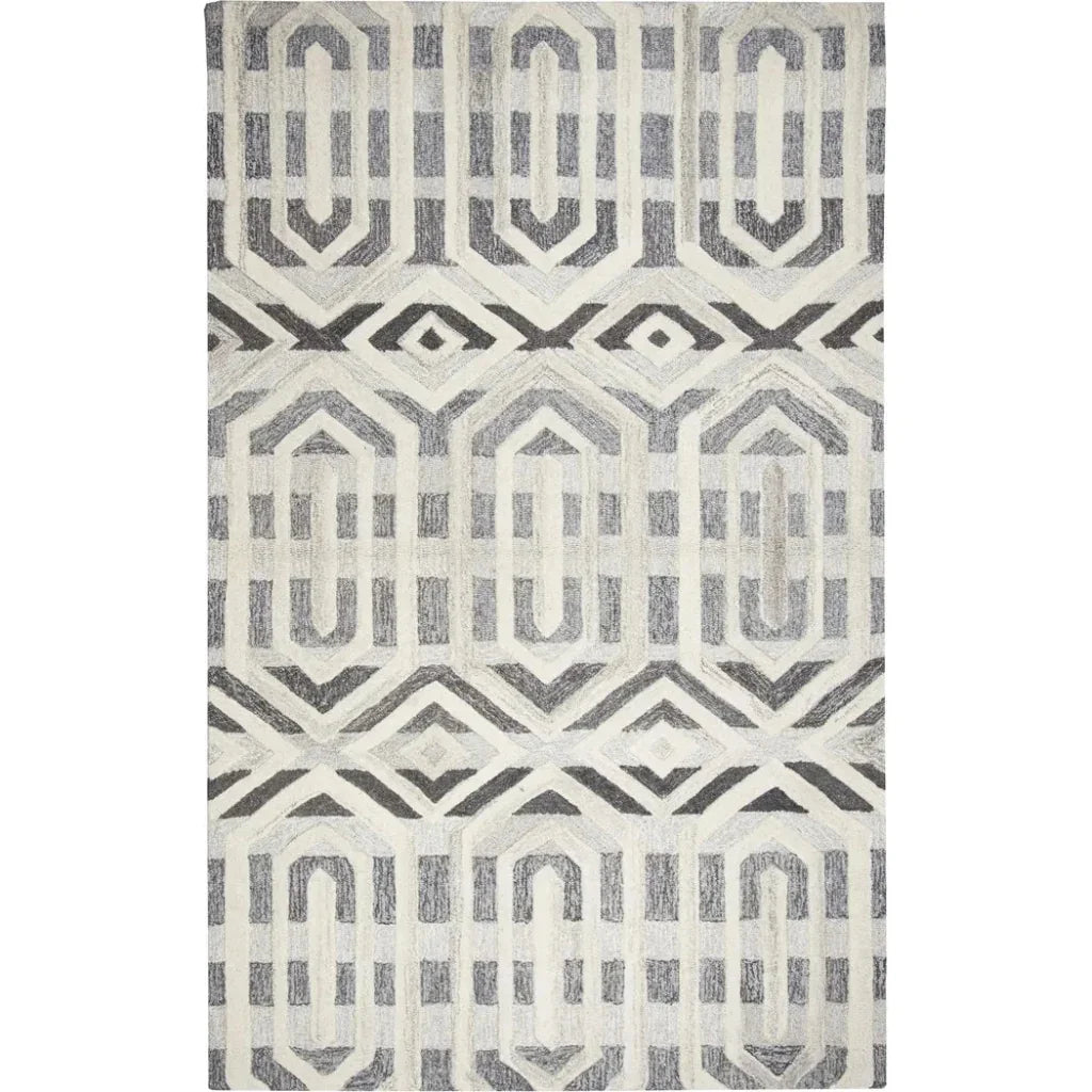 Clap Geometric Gray Large Area Rugs For Living Room - LOOMLAN - LOOMLAN - Area Rugs