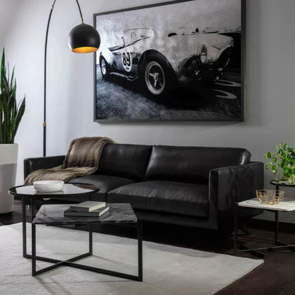 Cobra 427 Vintage Race Car Wall Art With Charcoal Frame