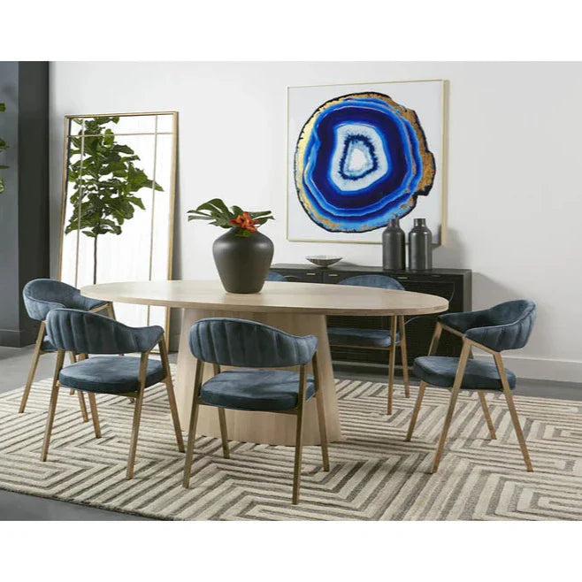 Blue Agate Wall Art - 48" x 48" with Gold Frame