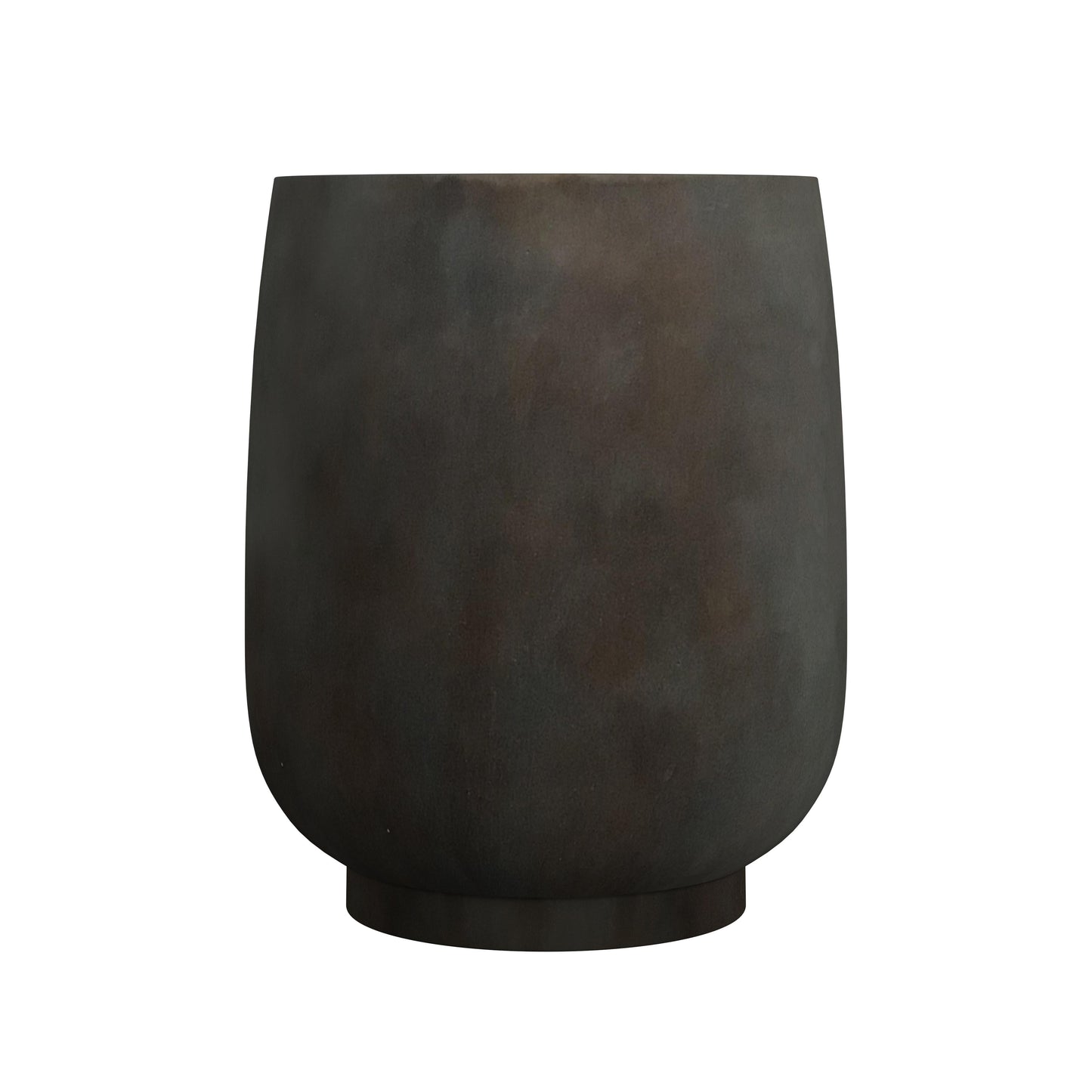 Serena Concrete Black Round Accent Side Table