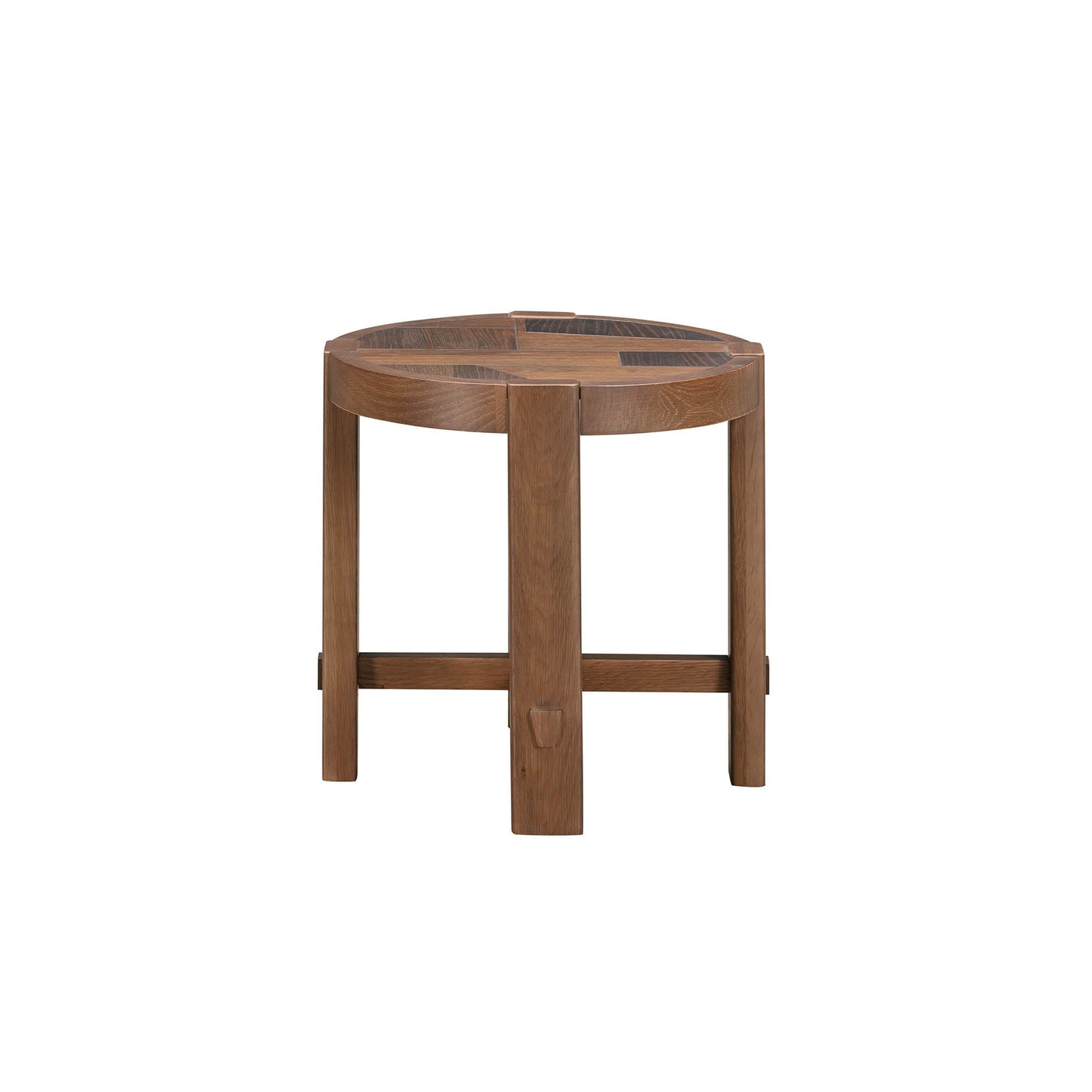 LH Home Abstract Wooden Round Side Table