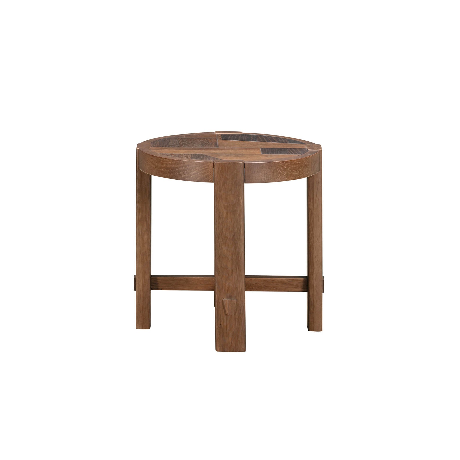LH Home Abstract Wooden Round Side Table