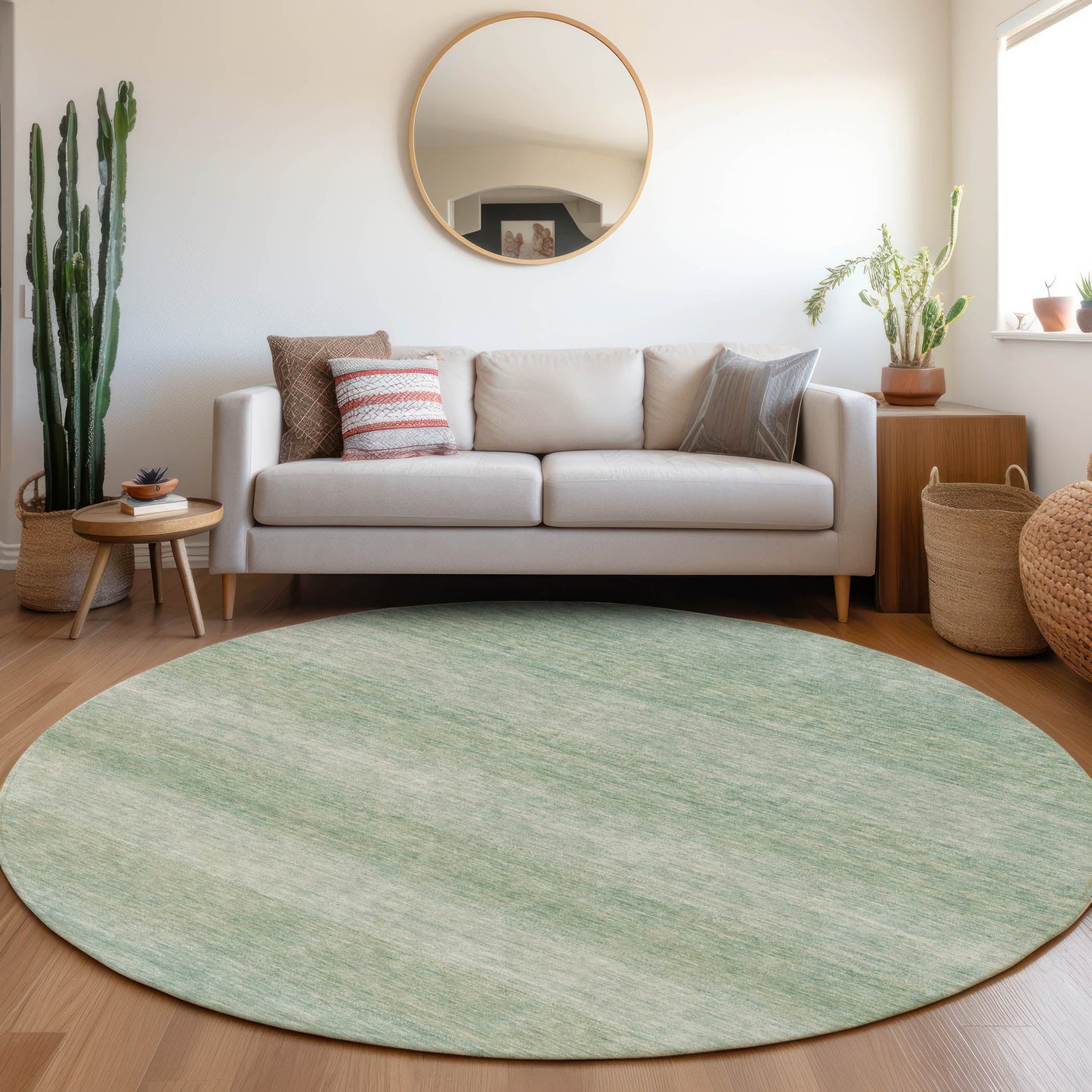Haelius Teal Washable Indoor-Outdoor Rug