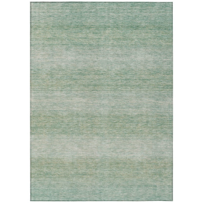 Haelius Teal Washable Indoor-Outdoor Rug