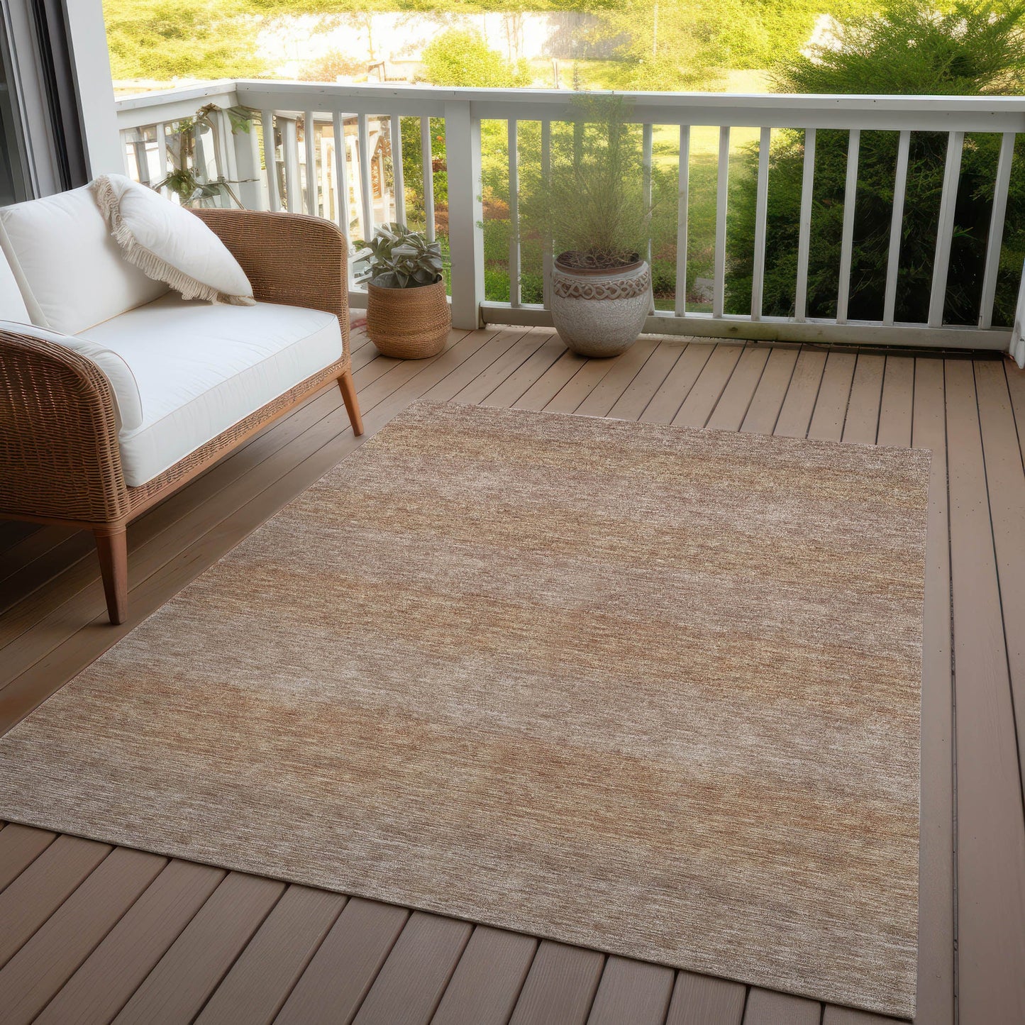 Haelius Beige Washable Indoor-Outdoor Rug